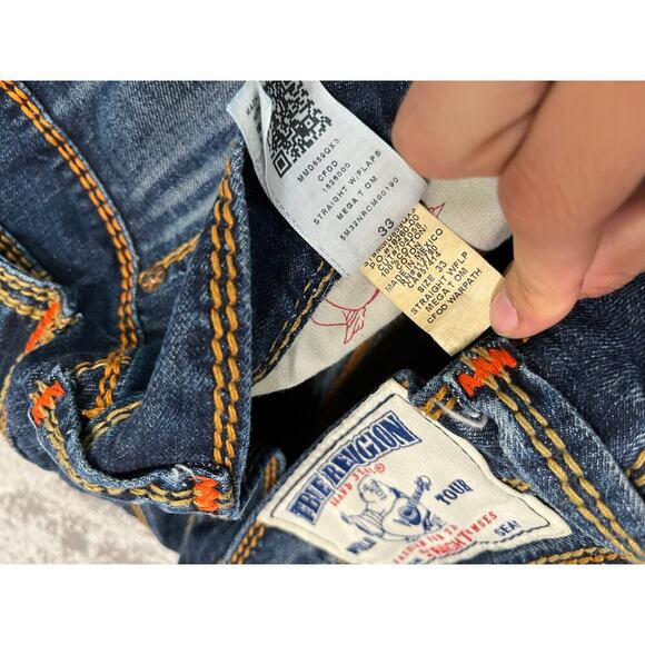 True Religion Mega T Ricky Straight Y2K Jeans - Picture 8 of 8
